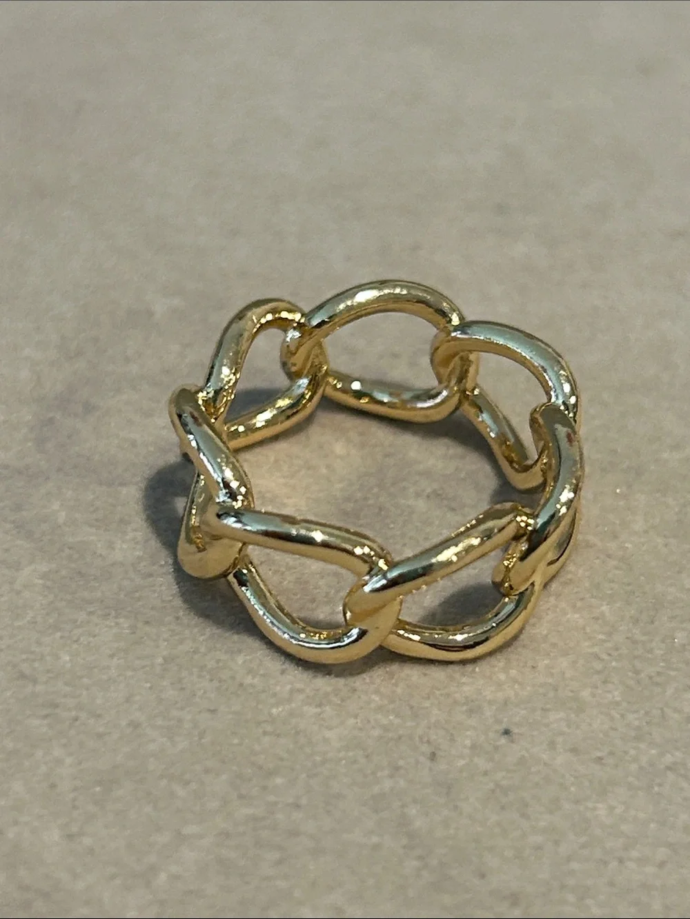 Gold Link Chain Ring - Women Jewelry